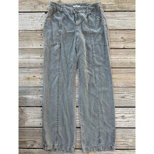 Anthropologie‎ AVEC LES FILLES OLIVE GREEN GREY WOMEN'S TROUSERS SIZE 6 FLOWY O1